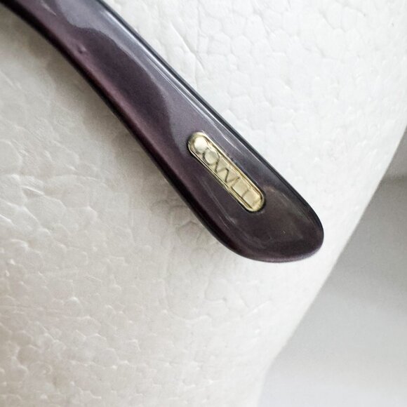 Oliver Peoples " La Donna" Oval Wrap Around Burgundy Purple Sunglasses - Picture 10 of 10